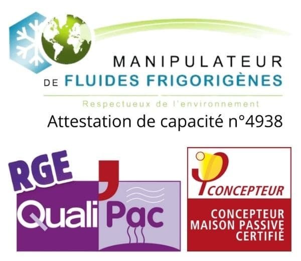 Logo certifications footer avec numero