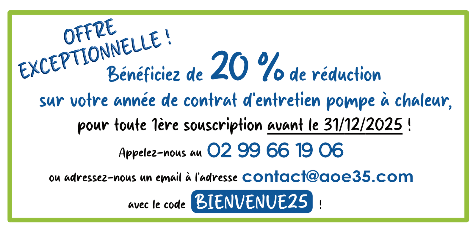 Encart offre exceptionnelle entretien PAC 2025_offre site internet